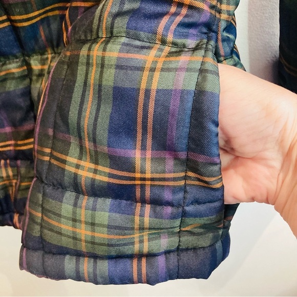 RALPH LAUREN LRL  Sz L Plaid Light Puff Inside Drawstring Funnel Neck Jacket - Picture 3 of 12